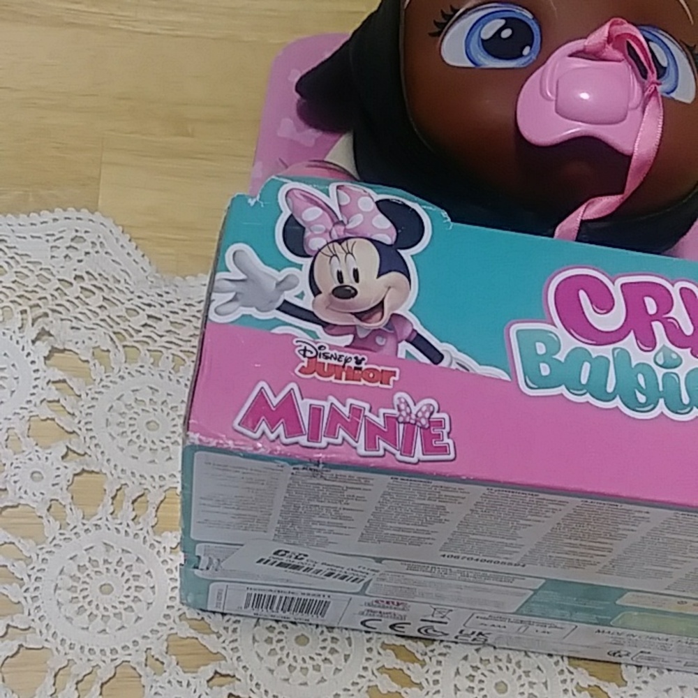 Disney Cry Babies Minnie Mouse Baby Doll, Pink, 12" NEW - Picture 5 of 10